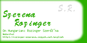 szerena rozinger business card